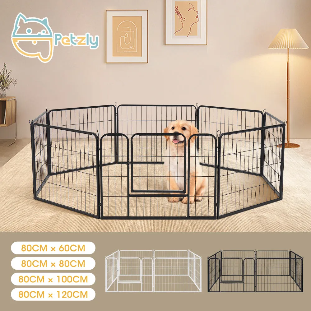 Petzly Dog 8 Panel Playpen Puppy Exercise Cage Pet Cage Enclosure