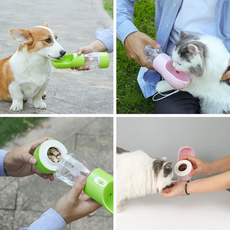 Portable Pet Dog Water Bottle Travel Dog Bowl Cups Feeding Water Outdoor