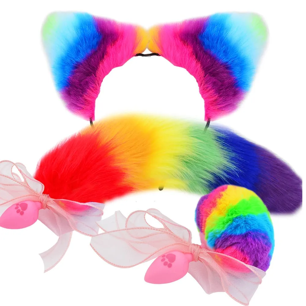 Rainbow Kitten Play & Plug Set