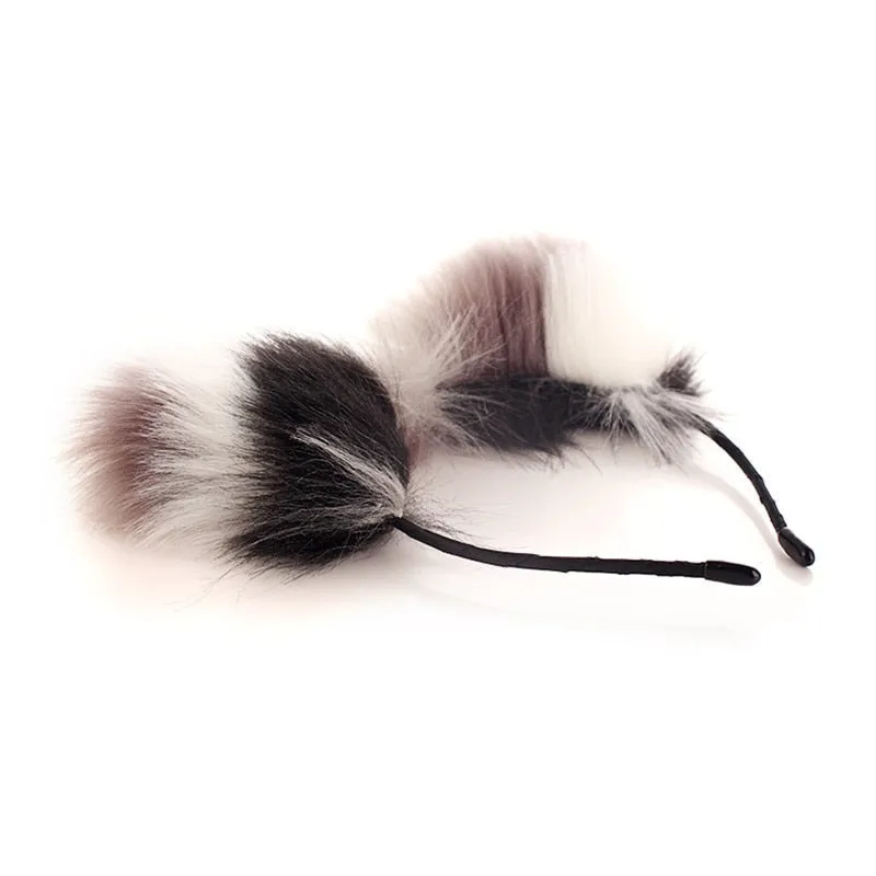 Adorable Skunky Kitten Pet Play Set with Whiskers, Tail, and Ears for Fun Dress-Up Experiences