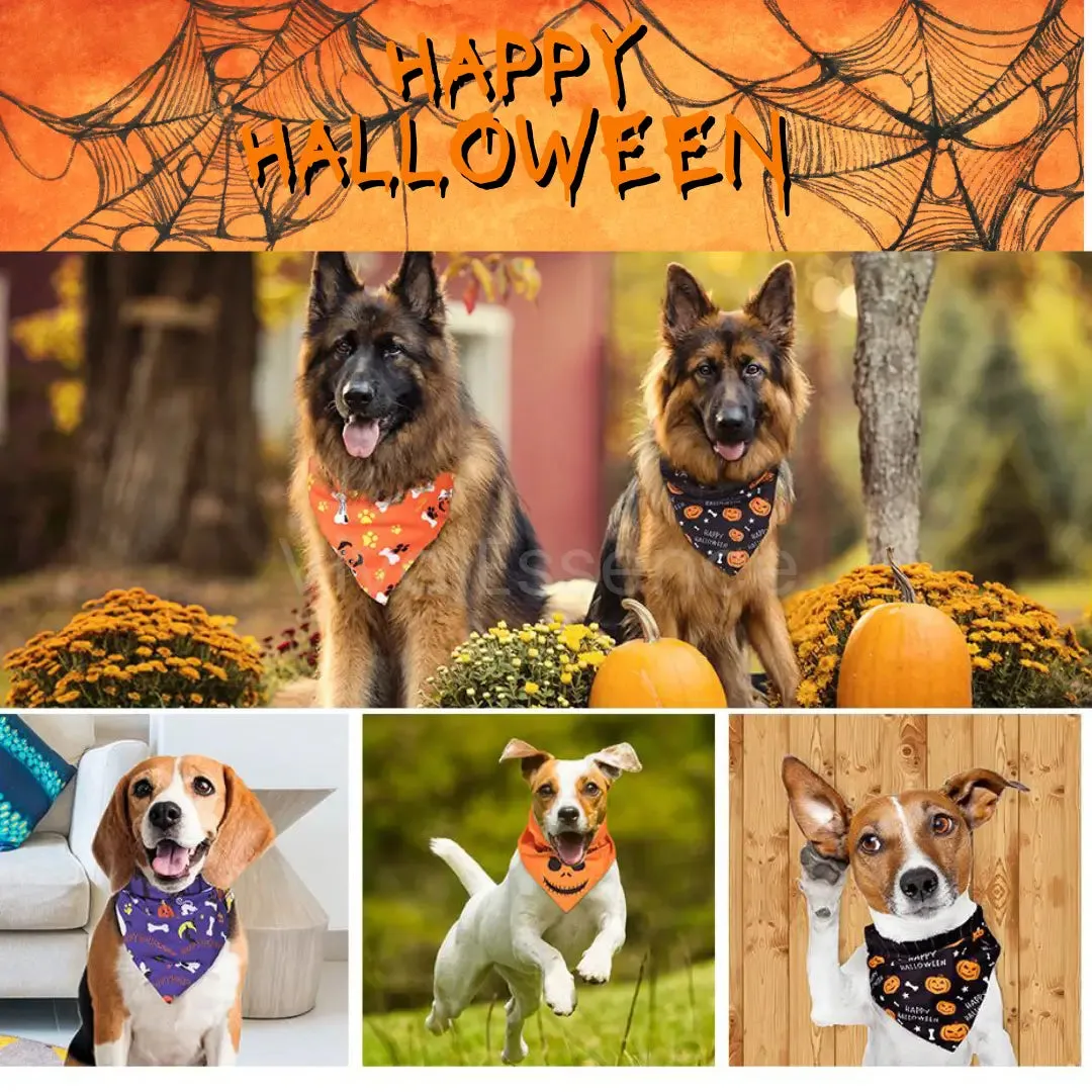 Spooky Cute Halloween Dog Bandana - Soft & Washable