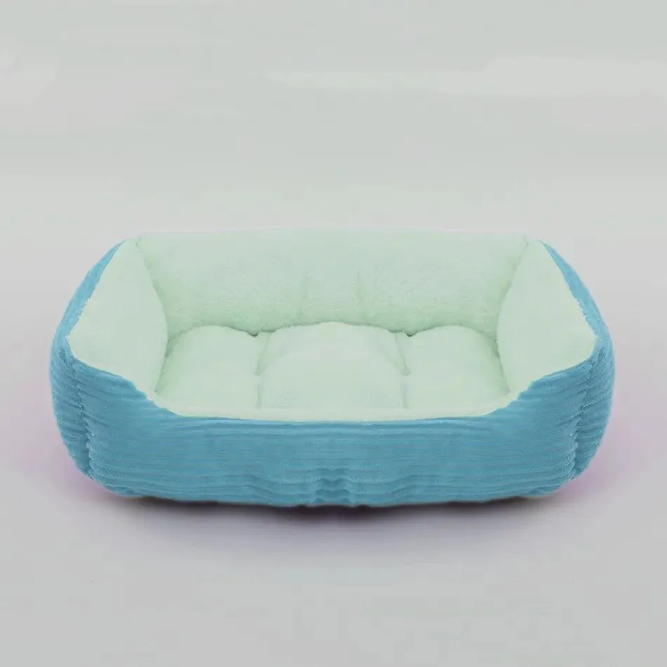 Square Plush Kennel Bed