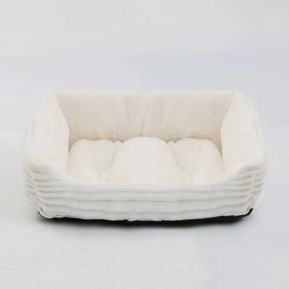 Square Plush Kennel Bed