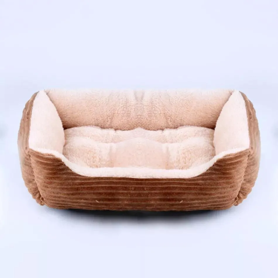 Square Plush Kennel Bed