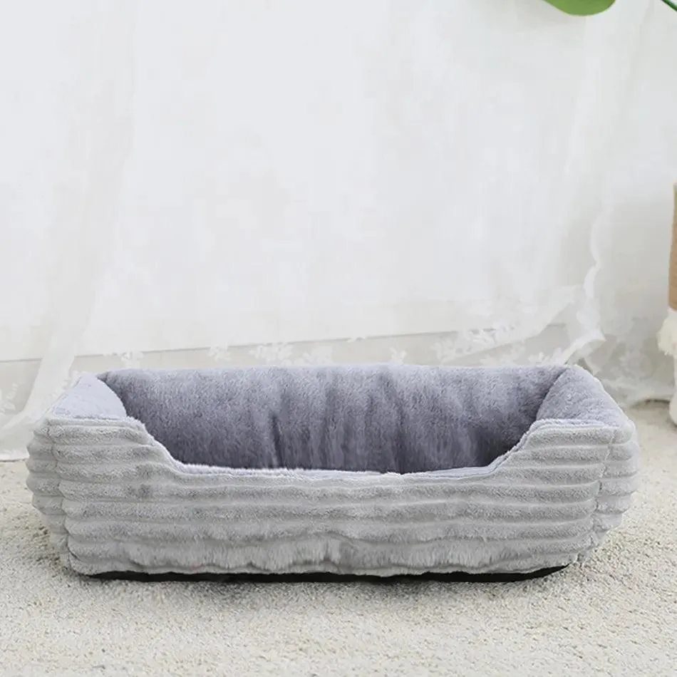 Square Plush Kennel Bed