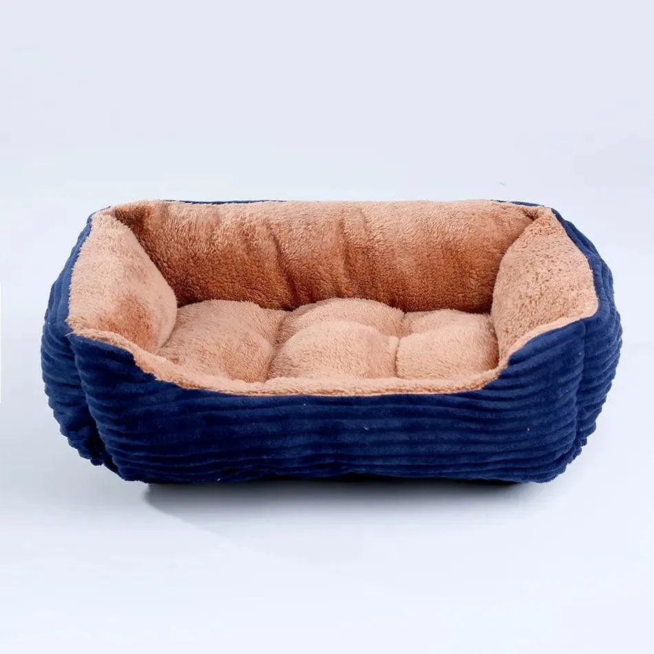 Square Plush Kennel Bed