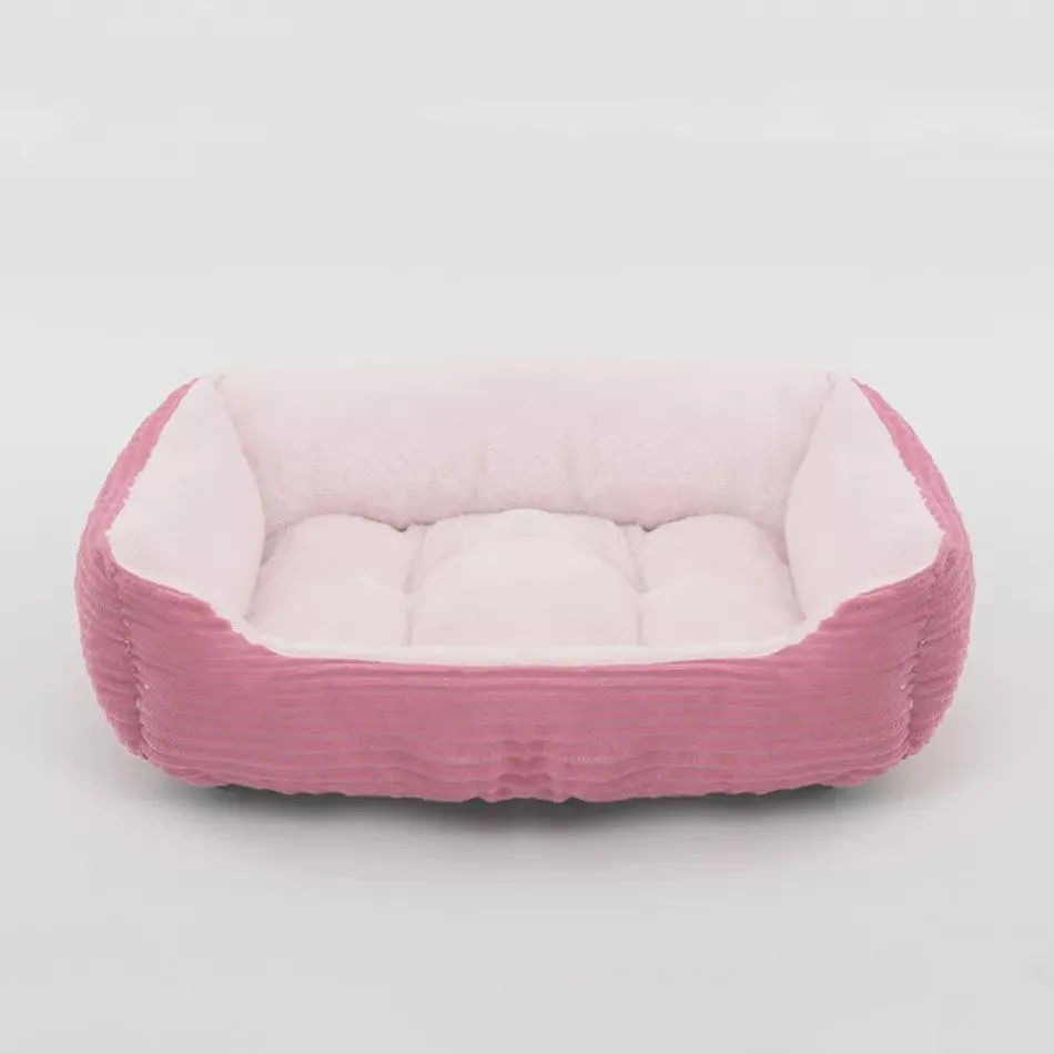 Square Plush Kennel Bed