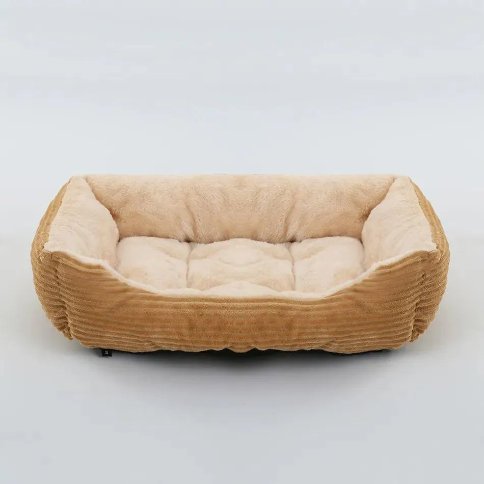 Square Plush Kennel Bed