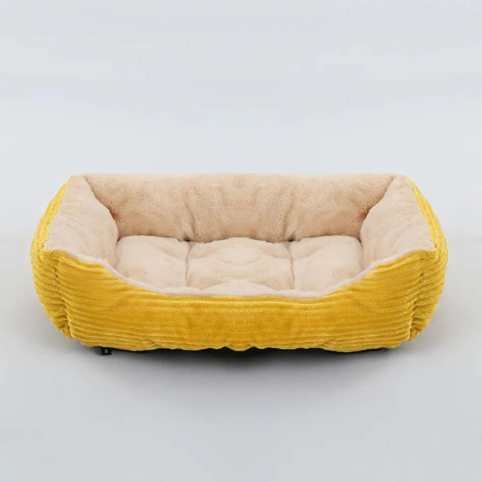 Square Plush Kennel Bed