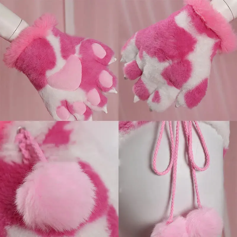 Strawberry Cow Fuzzy Cosplay Set