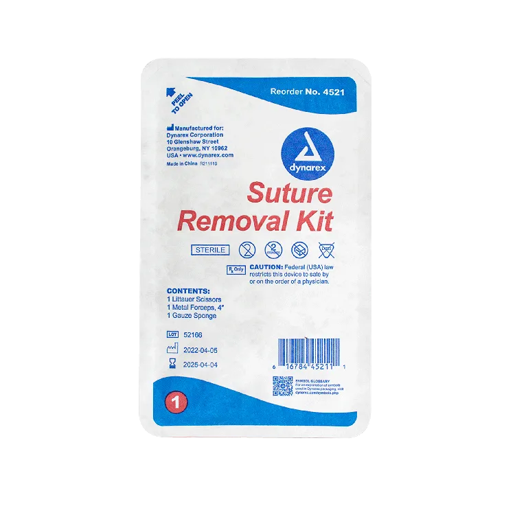 Suture Removal Kit with Littauer Scissors and Metal Forceps