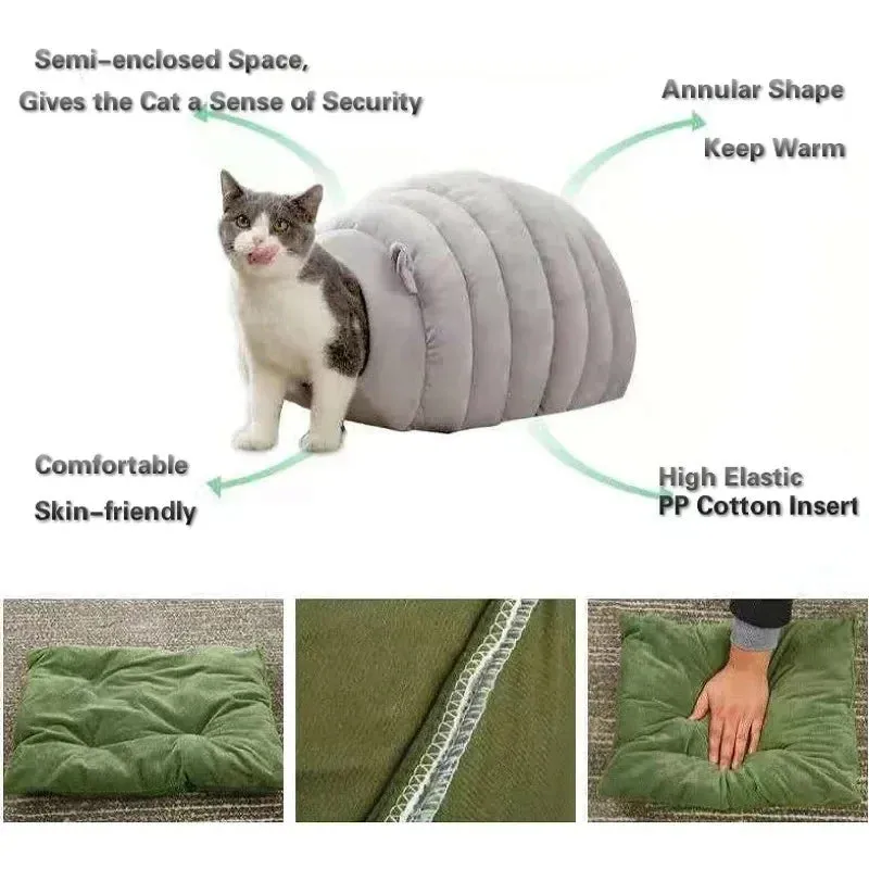 TEEK - Cat Caterpillar Style Sleeping House