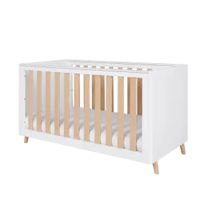 Tutti Bambini Fika Cot Bed - White/Light Oak