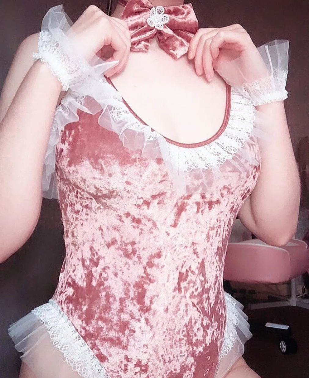 Velour Ruffled Bunny Cosplay