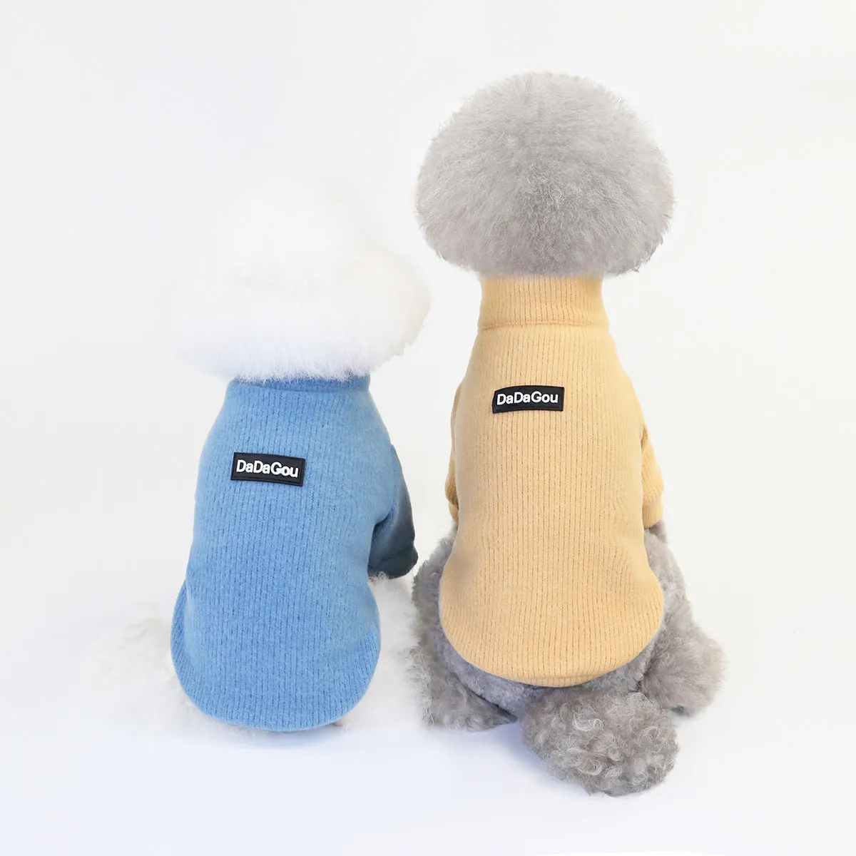 Warm zipper woolen winter cat pet clothing