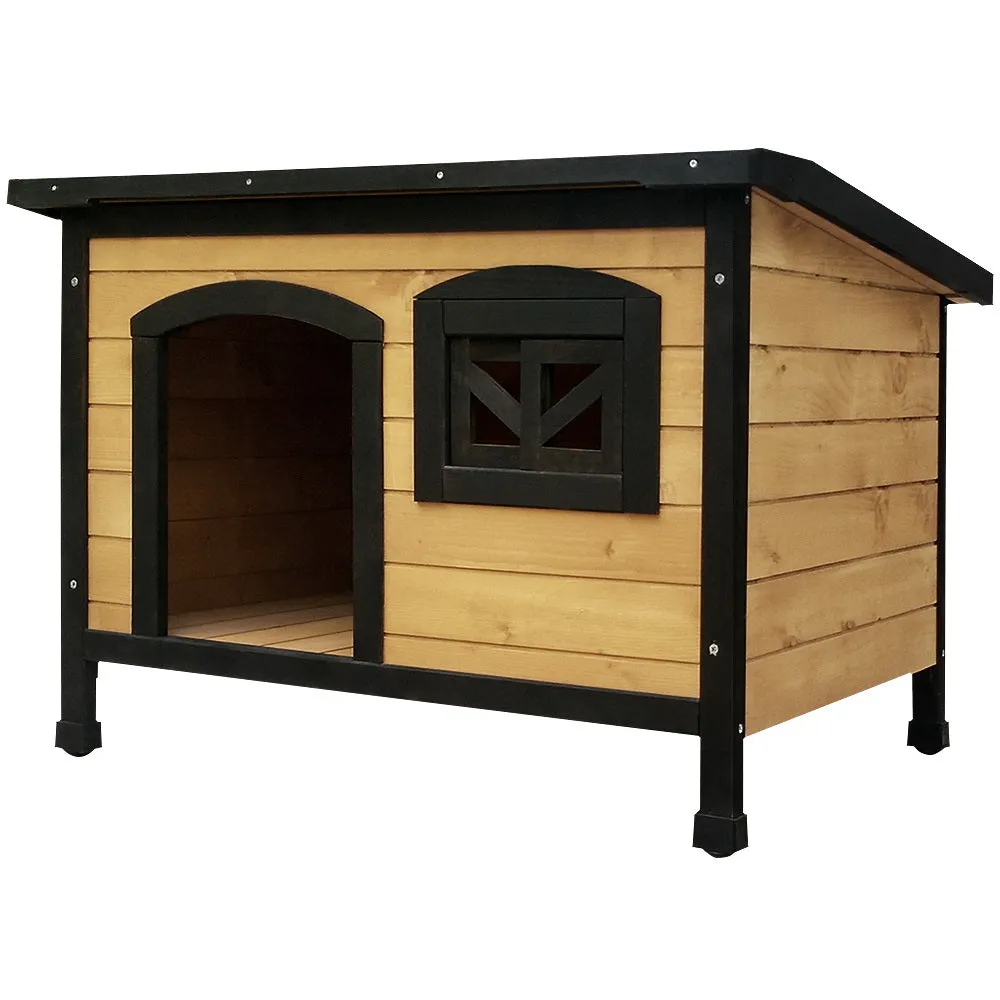 Weatherproof Dog Pet Kennel Dog House Large Wooden 96cm