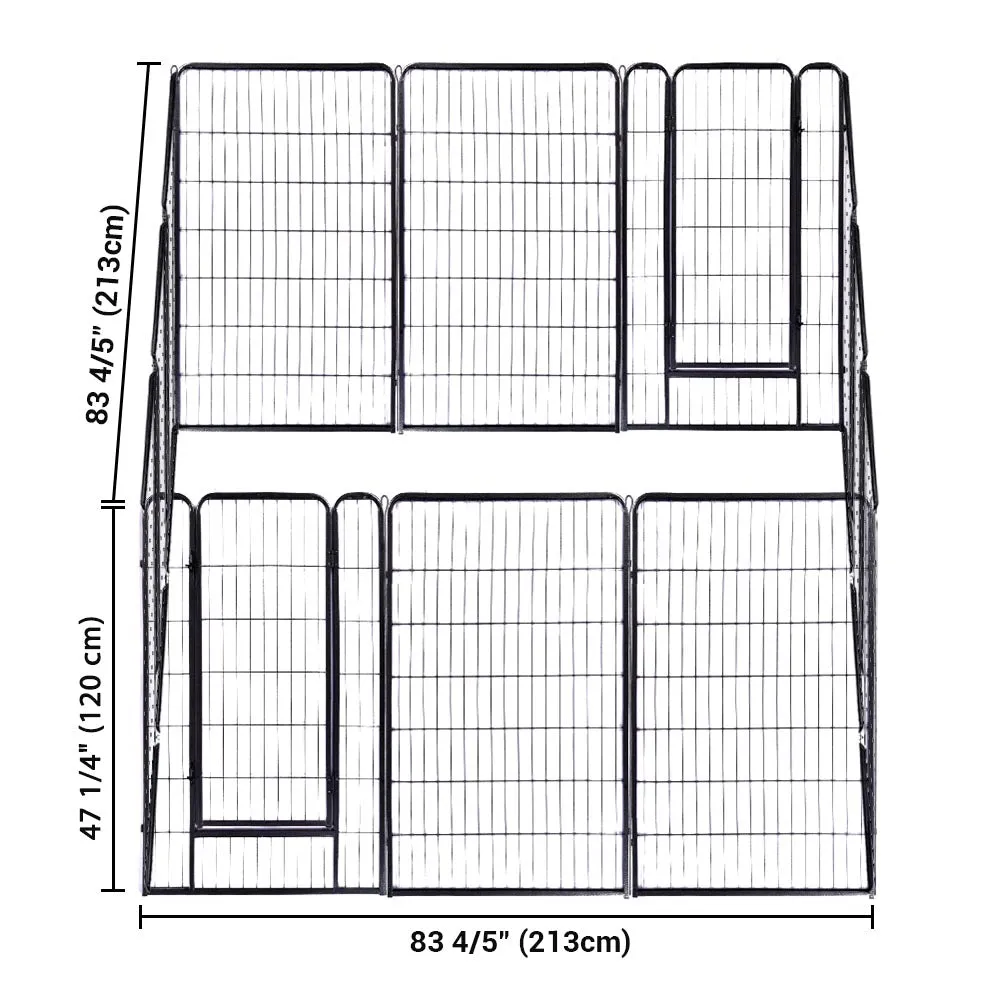 Yescom Heavy Duty Dog Playpen 47" Tall 12-Panel Puppy Pen Metal