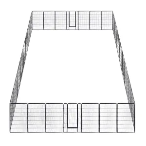 Yescom Heavy Duty Dog Playpen 47" Tall 32-Panel Puppy Pen Metal