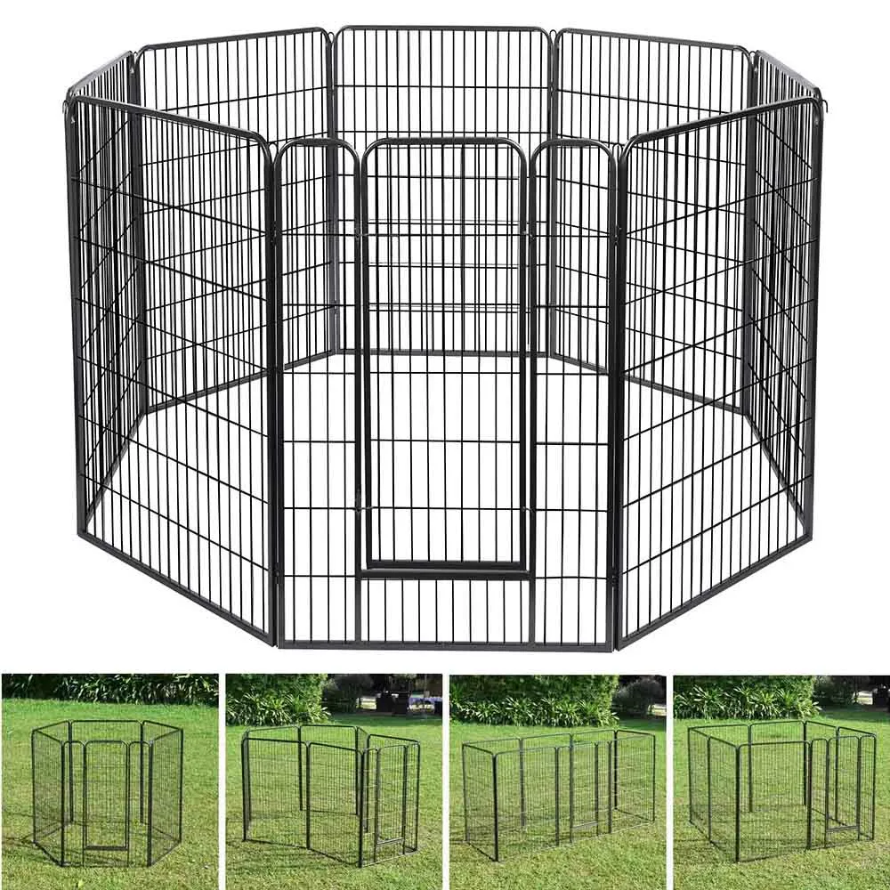 Yescom Heavy Duty Dog Playpen 47" Tall 32-Panel Puppy Pen Metal