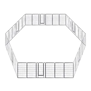 Yescom Heavy Duty Dog Playpen 47" Tall 36-Panel Puppy Pen Metal