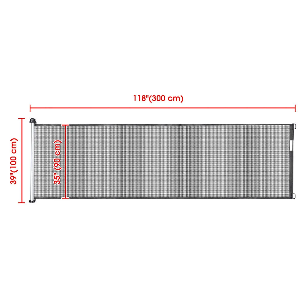 Yescom Retractable Dog Gate for Stairs 118"x39"